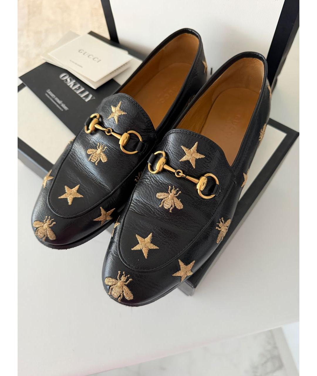 GUCCI Черные кожаные мокасины, фото 5