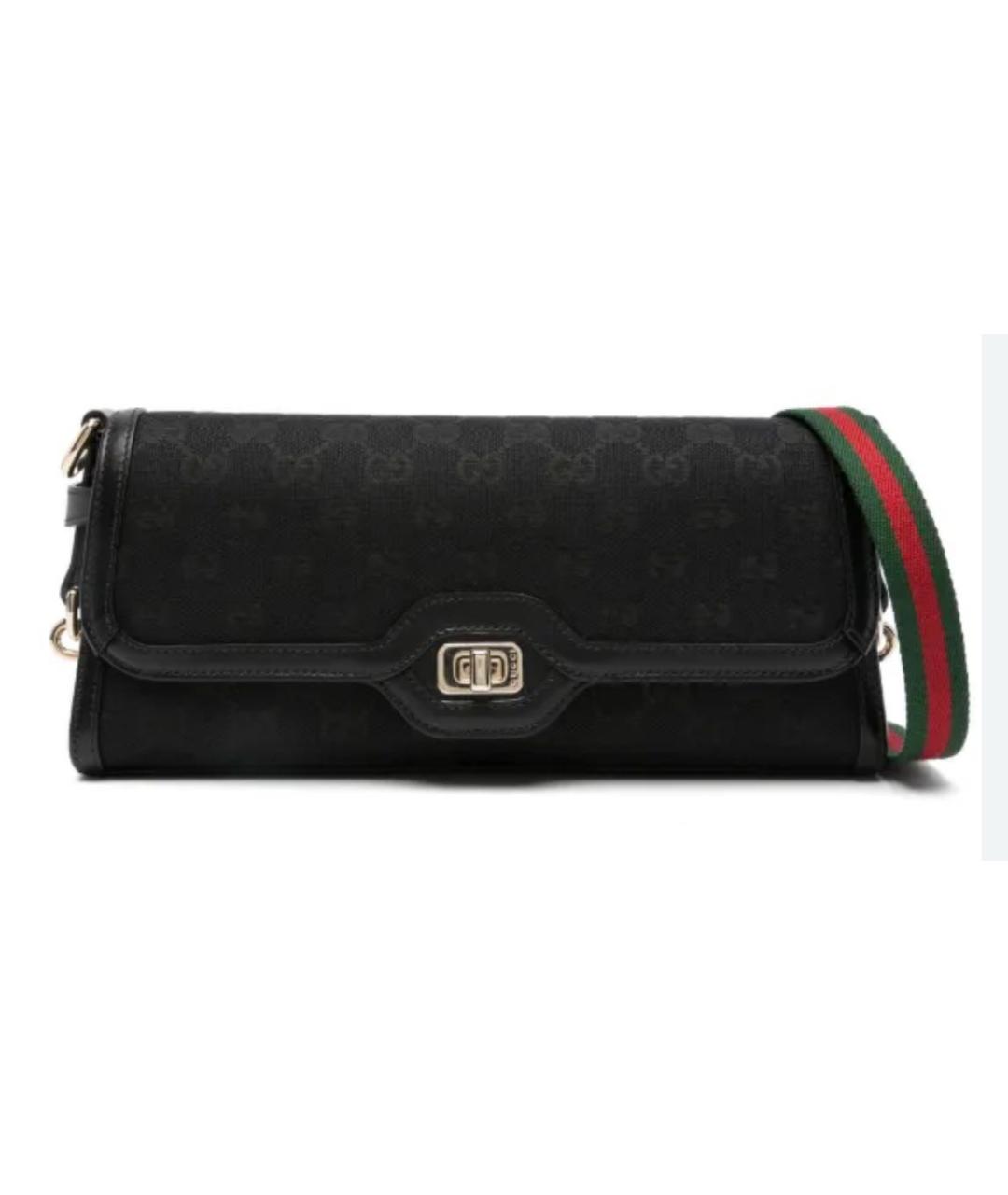 GUCCI Черная кожаная сумка через плечо, фото 9