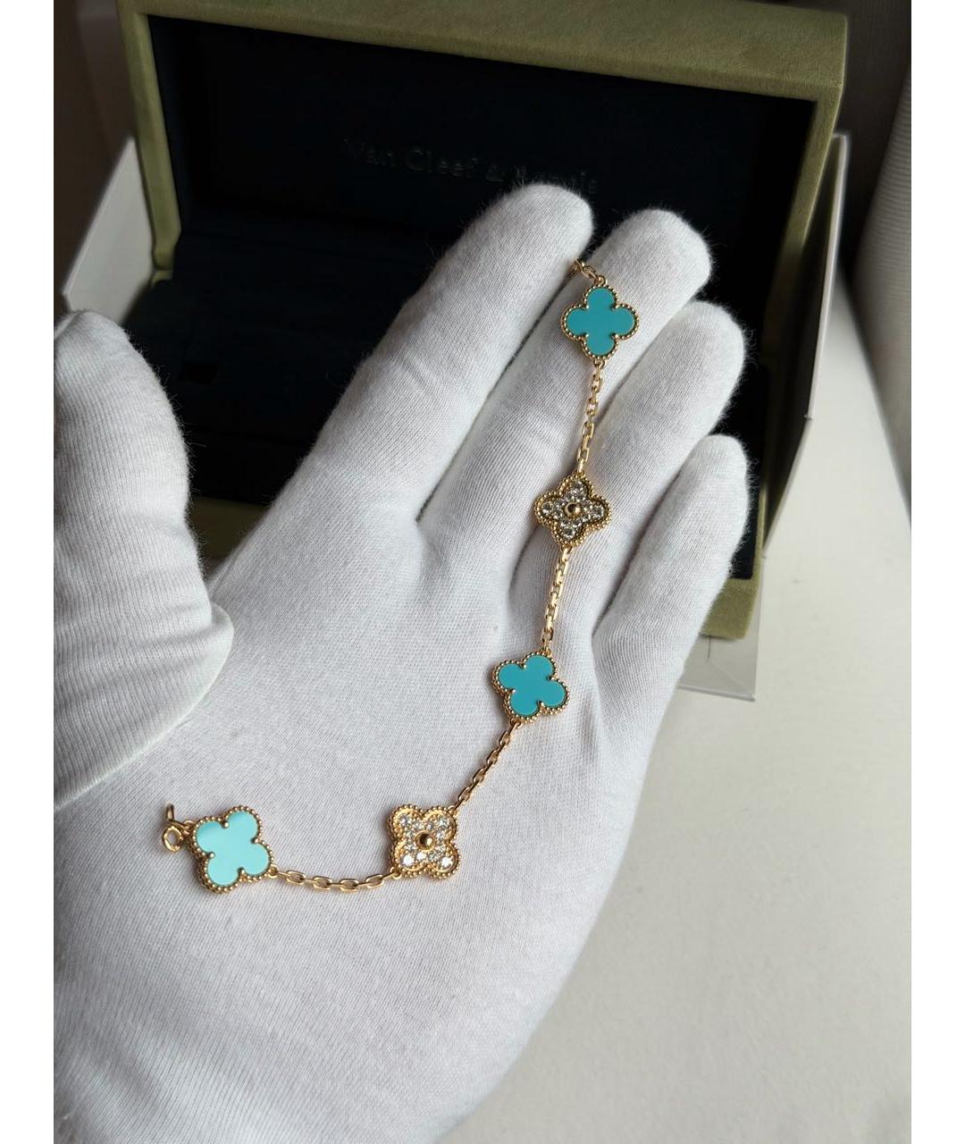 VAN CLEEF & ARPELS Бирюзовый браслет из желтого золота, фото 3
