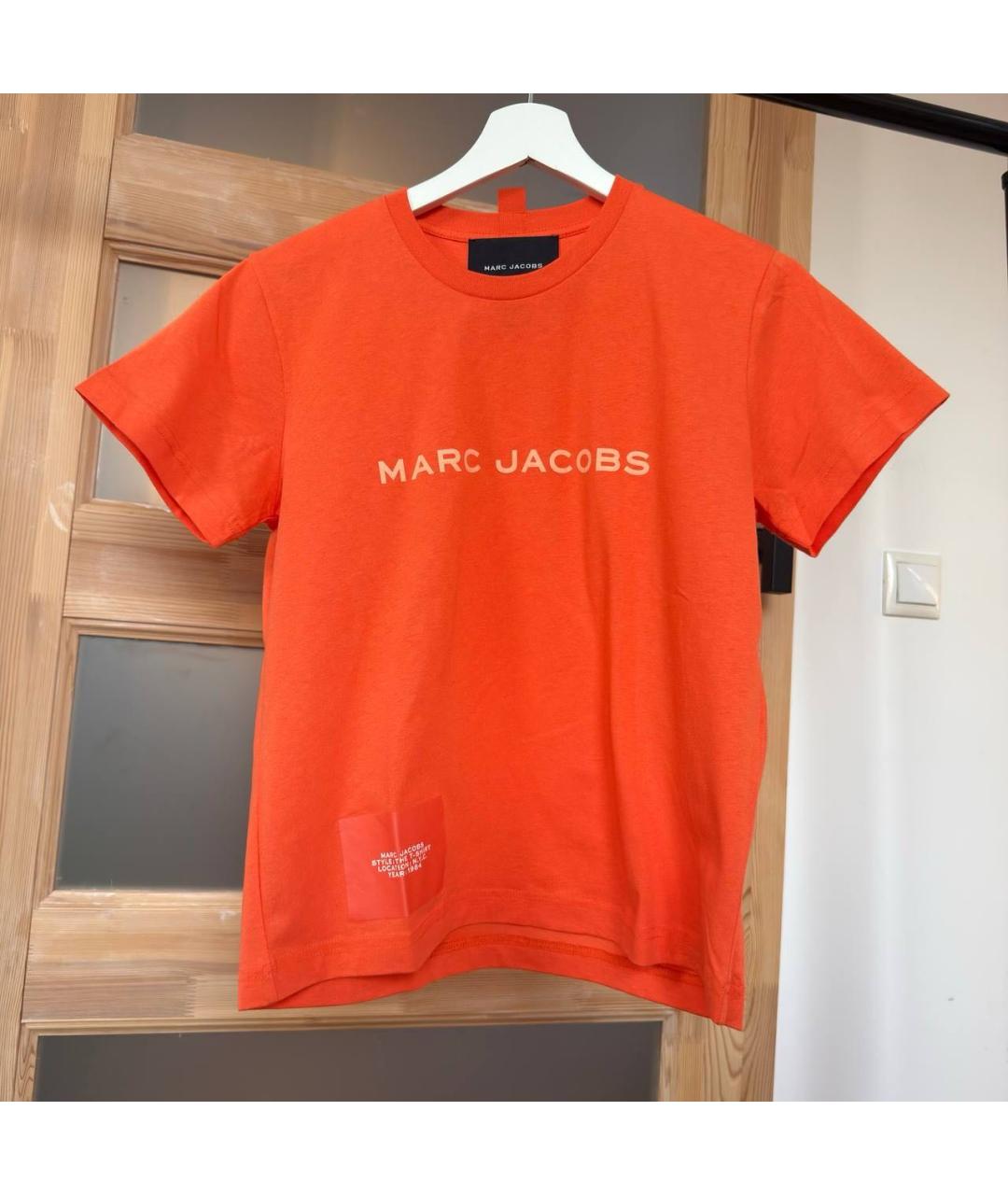 MARC BY MARC JACOBS Оранжевая хлопковая футболка, фото 5