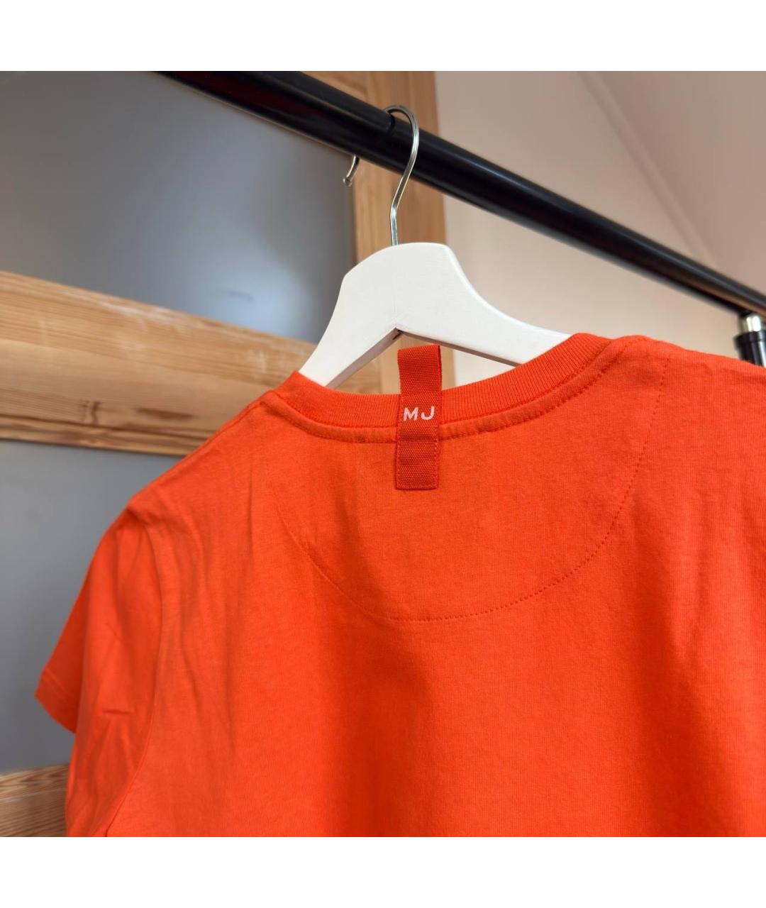 MARC BY MARC JACOBS Оранжевая хлопковая футболка, фото 2