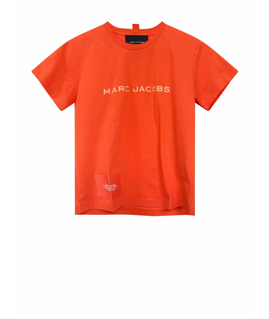 MARC BY MARC JACOBS Оранжевая хлопковая футболка, фото 1