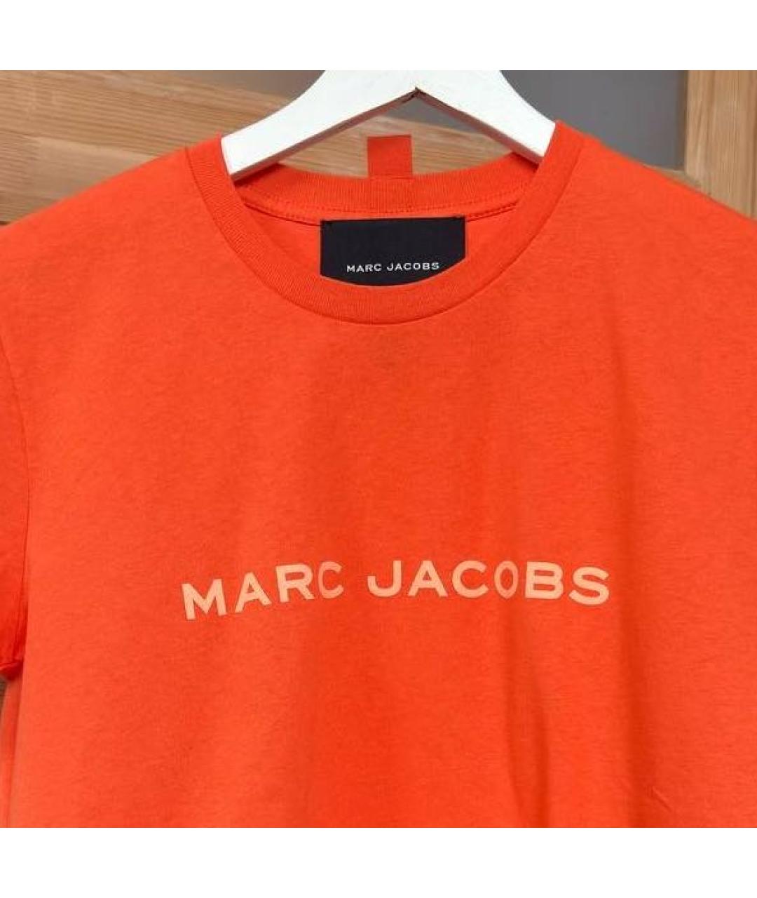 MARC BY MARC JACOBS Оранжевая хлопковая футболка, фото 4
