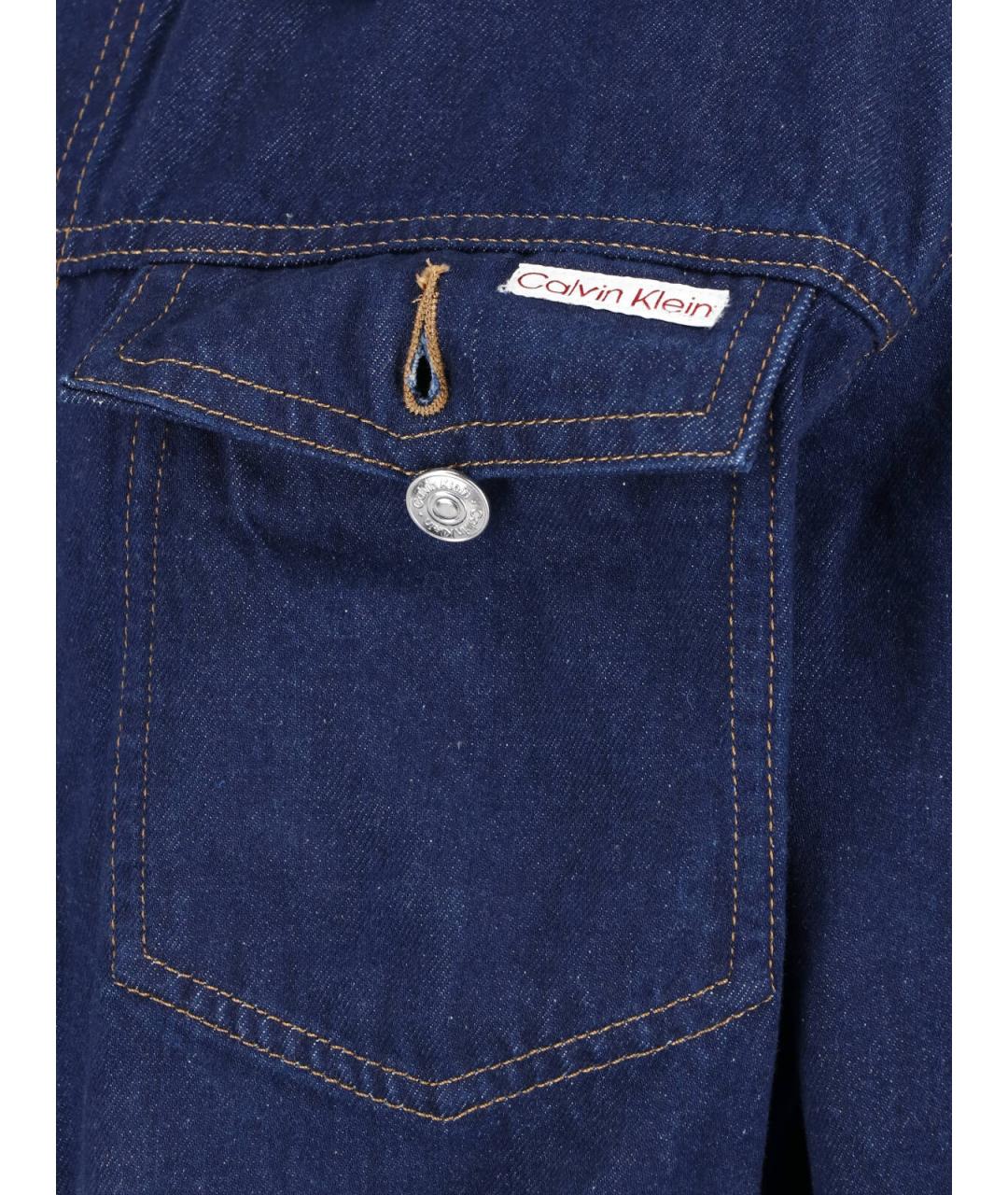 CALVIN KLEIN Синяя хлопковая куртка, фото 3