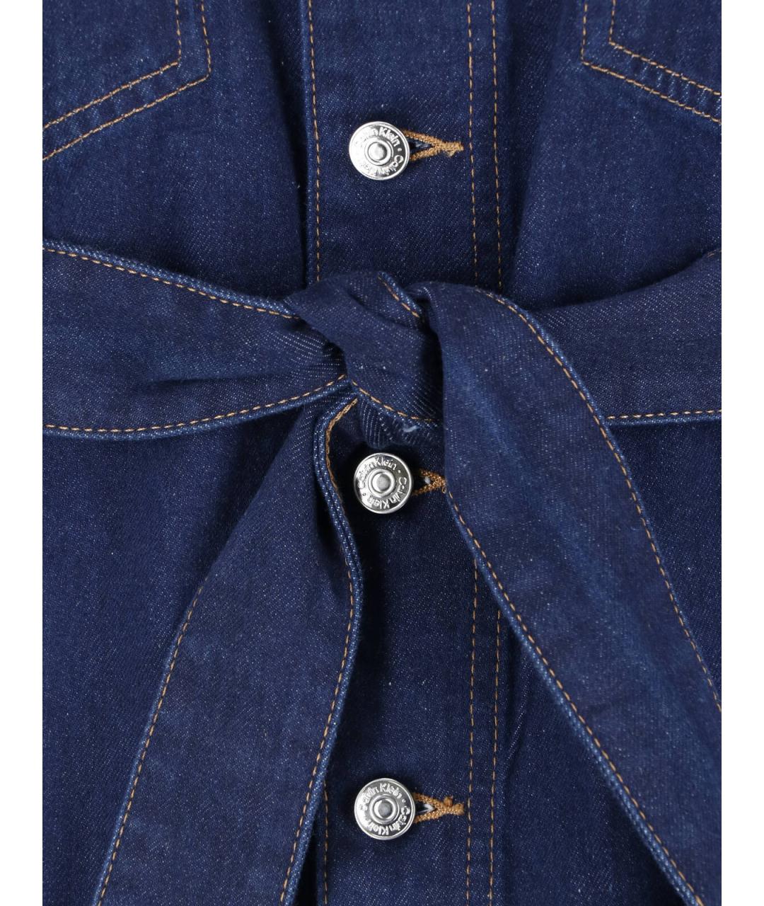 CALVIN KLEIN Синяя хлопковая куртка, фото 4