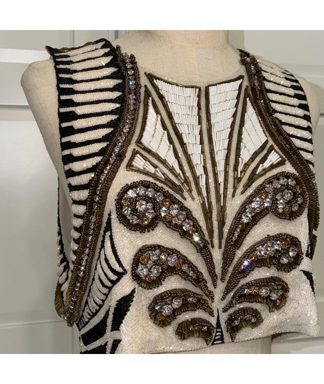 BALMAIN Бежевый шелковый жилет, фото 8