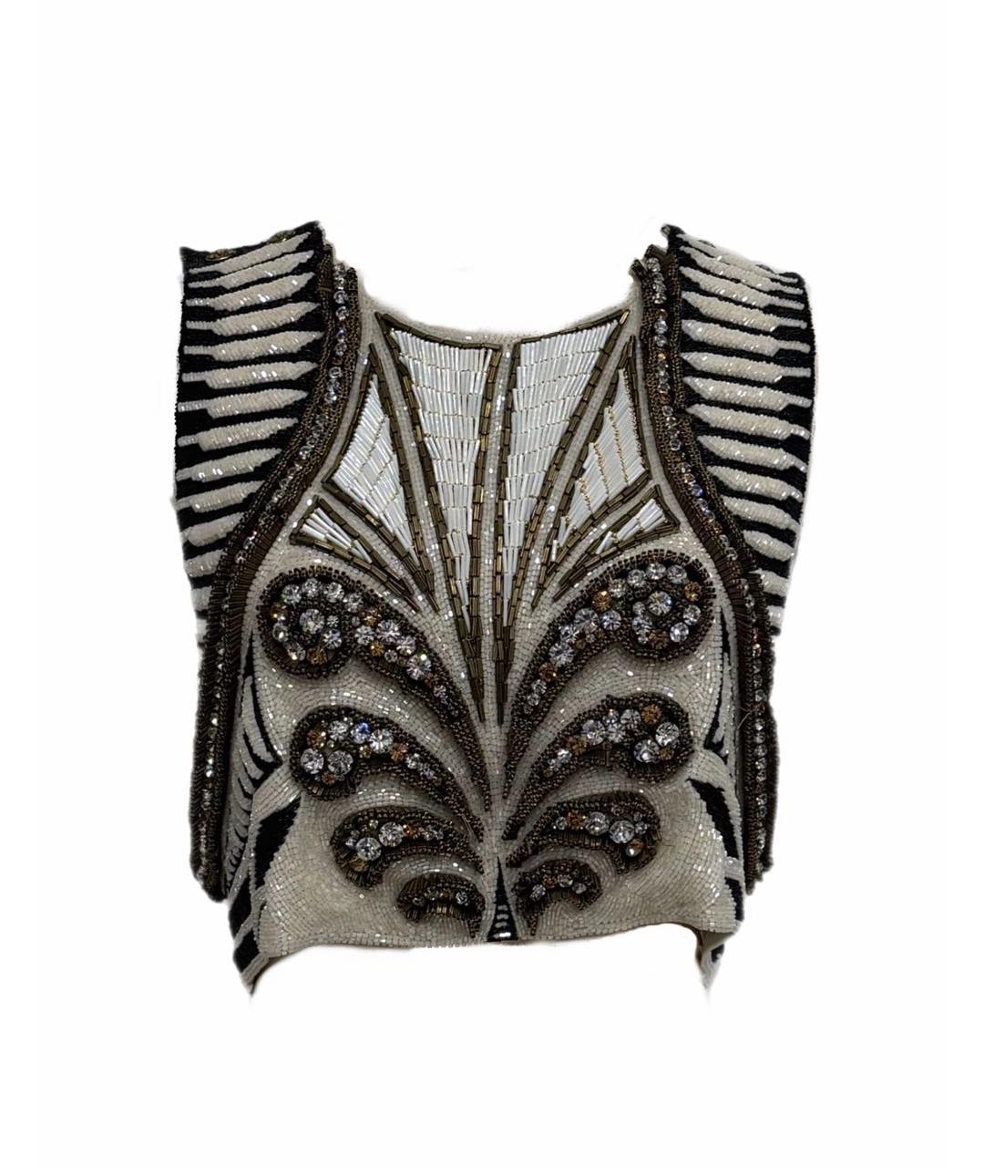 BALMAIN Бежевый шелковый жилет, фото 1