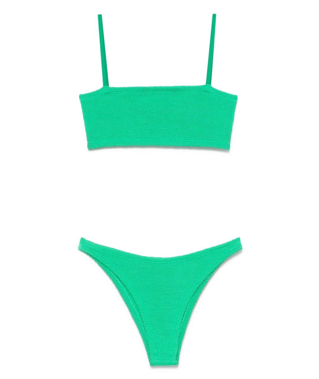 HUNZA G Зеленый полиамидовый купальник, фото 1