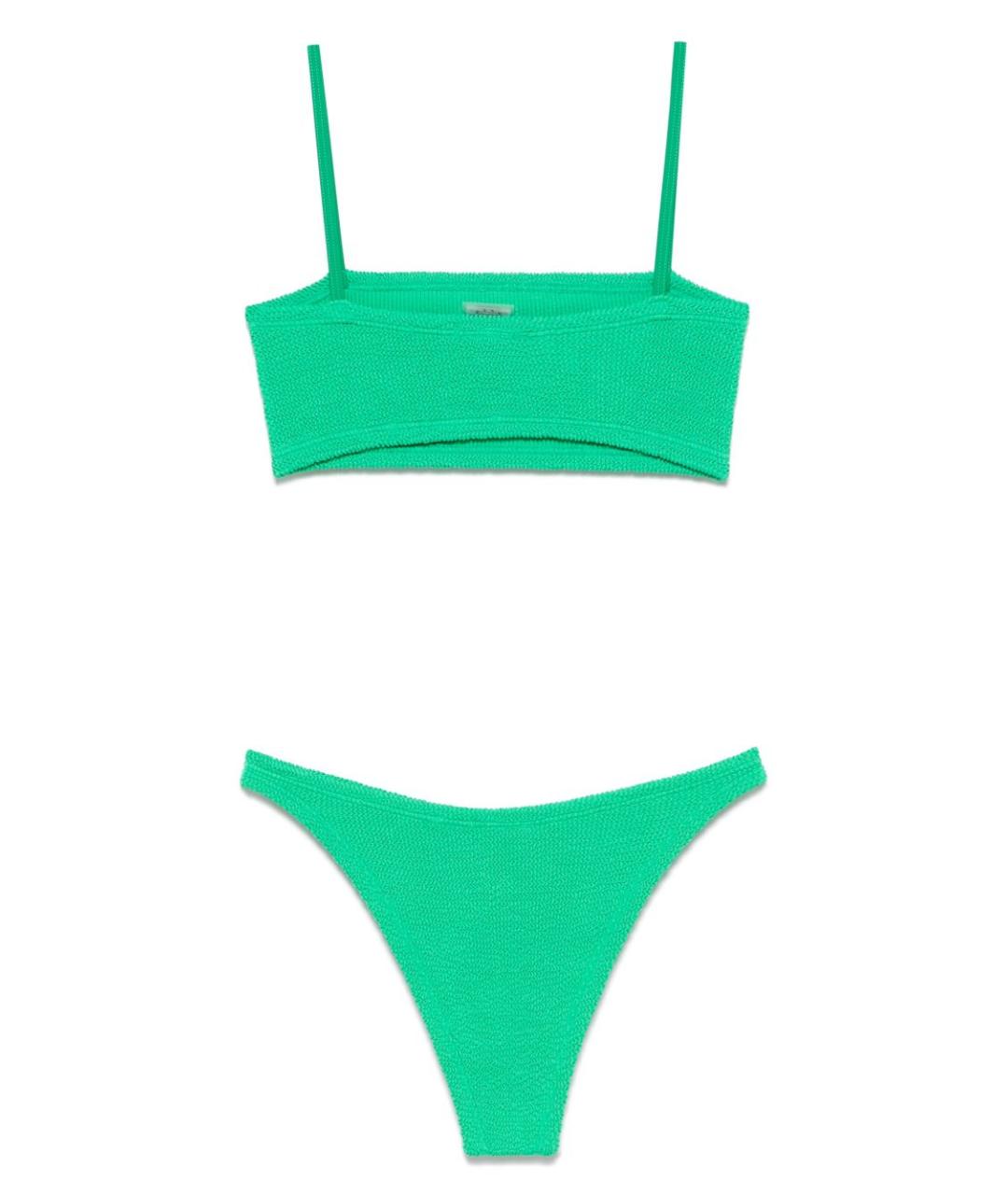 HUNZA G Зеленый полиамидовый купальник, фото 2