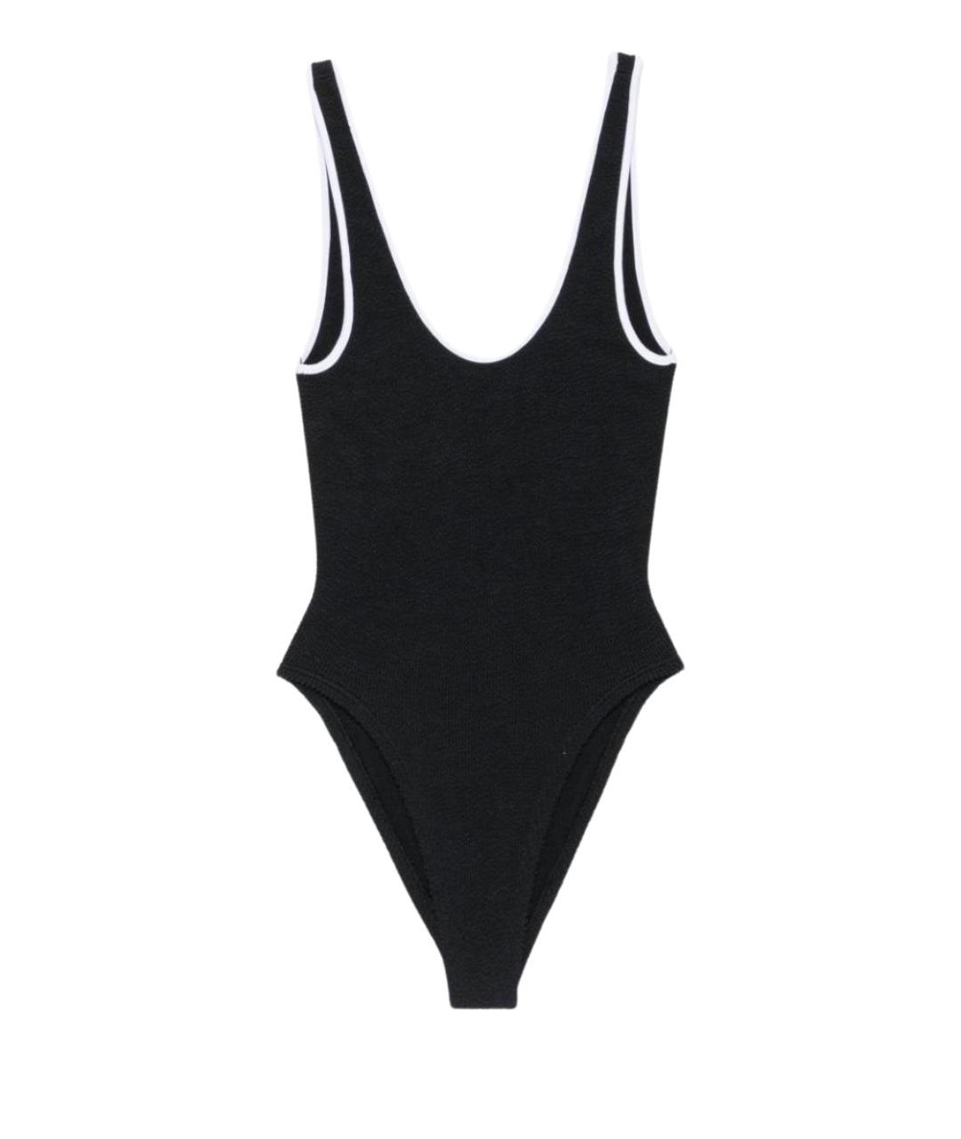 HUNZA G Черный полиамидовый купальник, фото 1