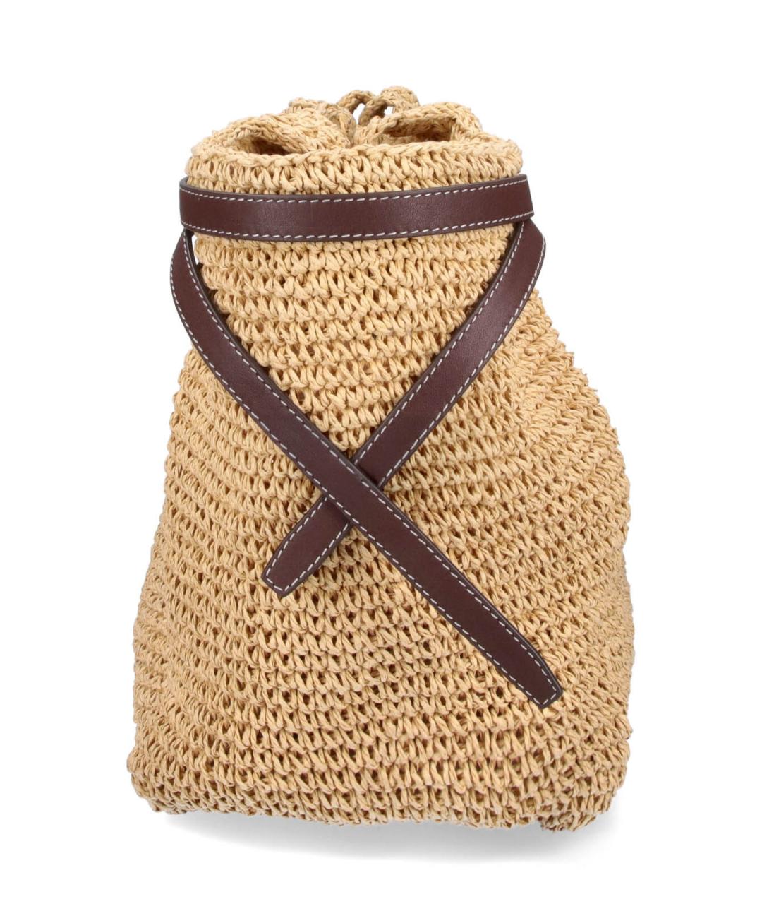 TORY BURCH Бежевая пелетеная сумка тоут, фото 5