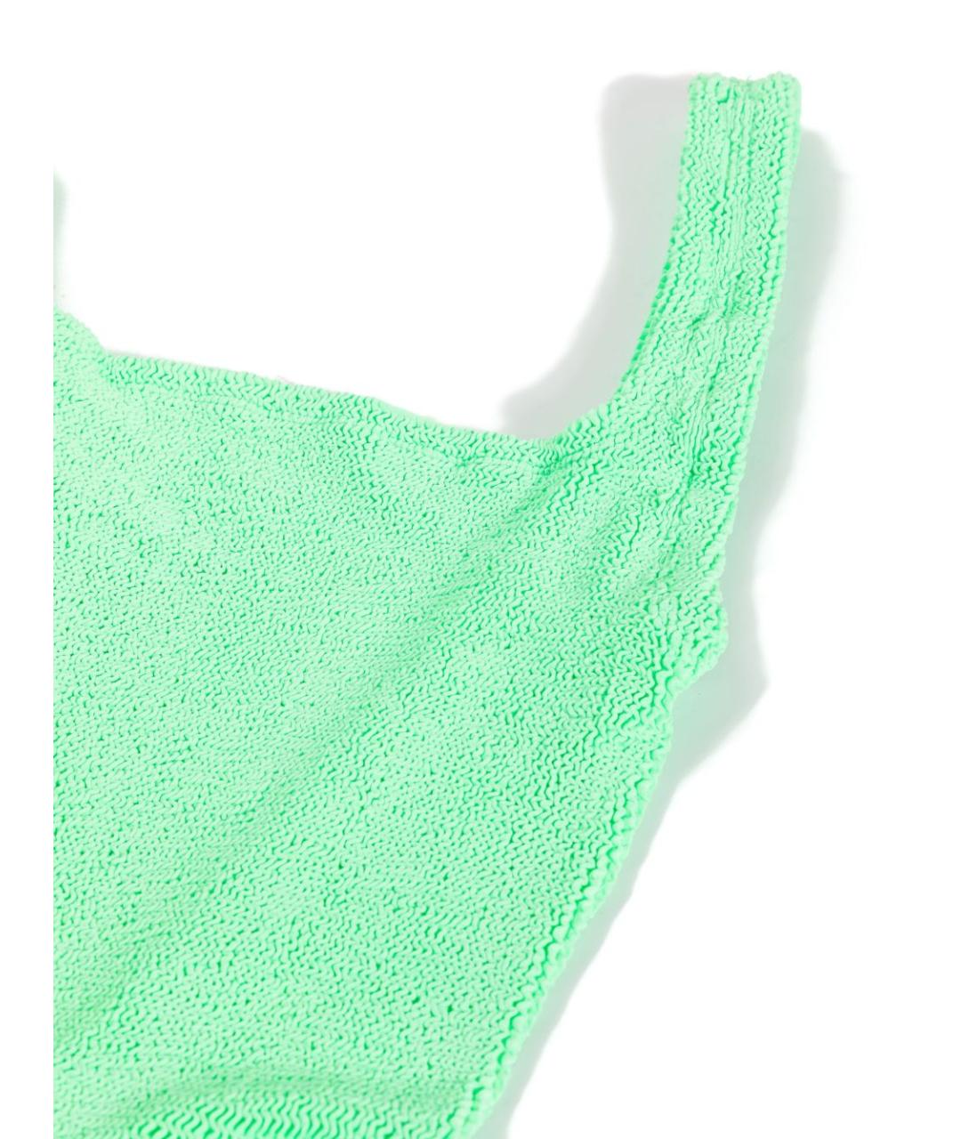 HUNZA G Зеленый полиамидовый купальник, фото 3