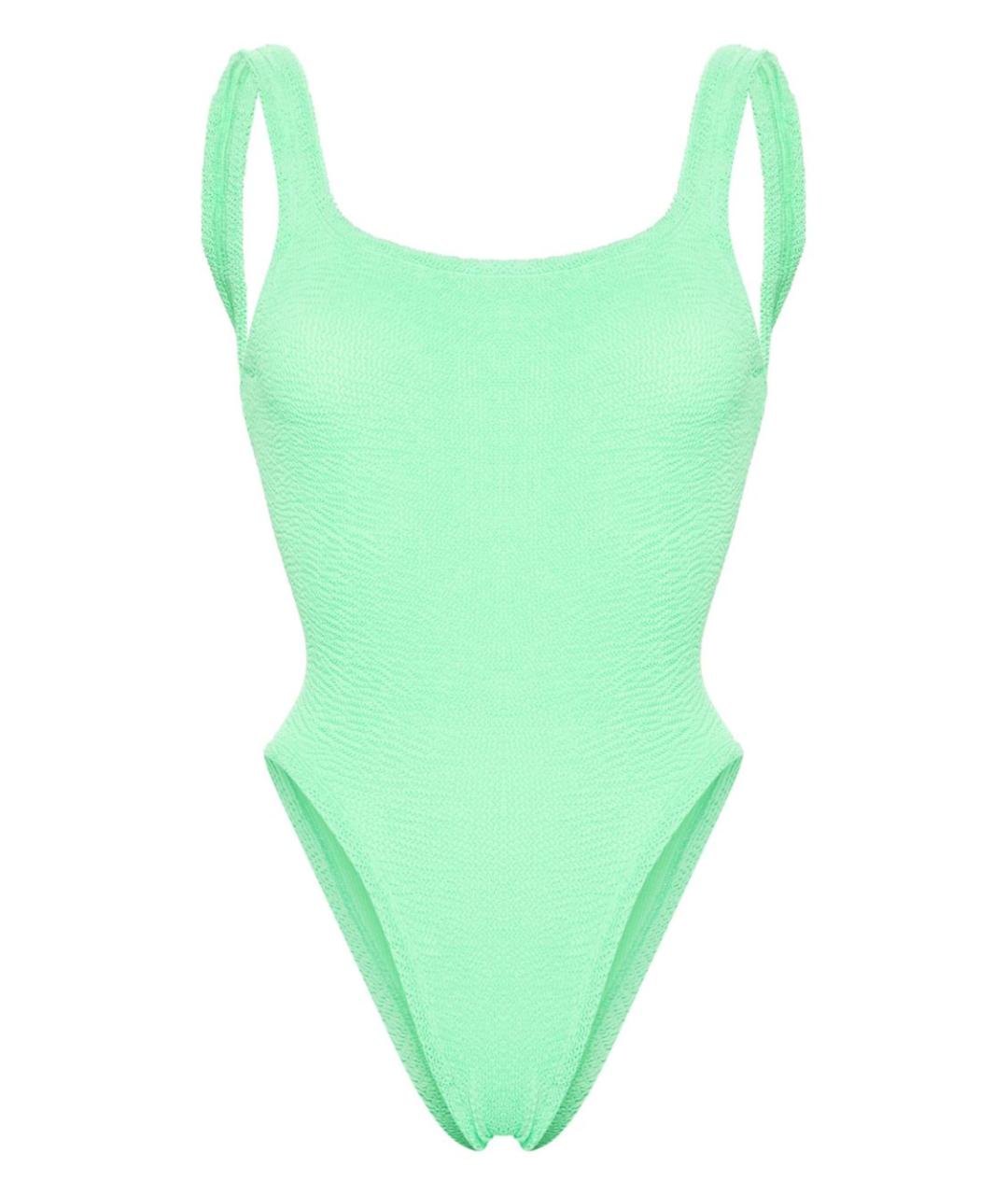 HUNZA G Зеленый полиамидовый купальник, фото 1