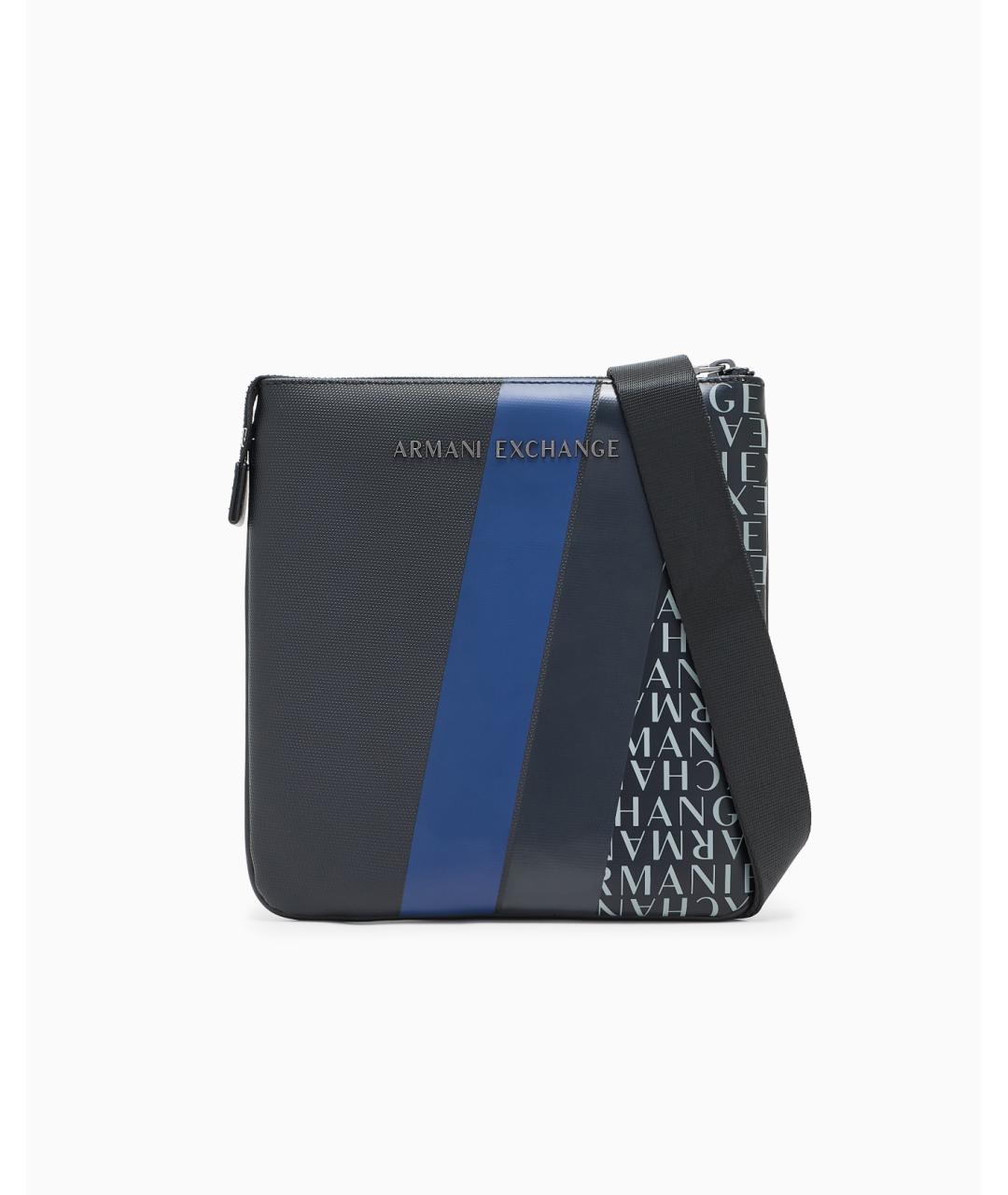 ARMANI EXCHANGE Темно-синяя сумка на плечо из искусственной кожи, фото 6