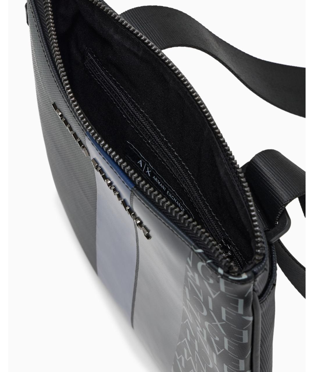 ARMANI EXCHANGE Темно-синяя сумка на плечо из искусственной кожи, фото 2