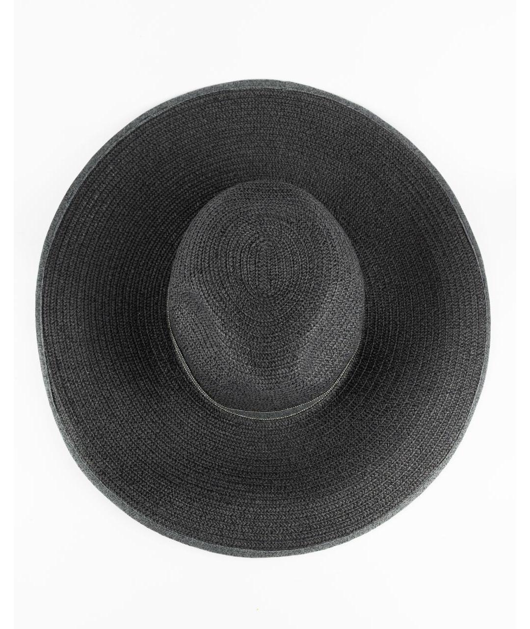 PANICALE Черная соломенная шляпа, фото 5