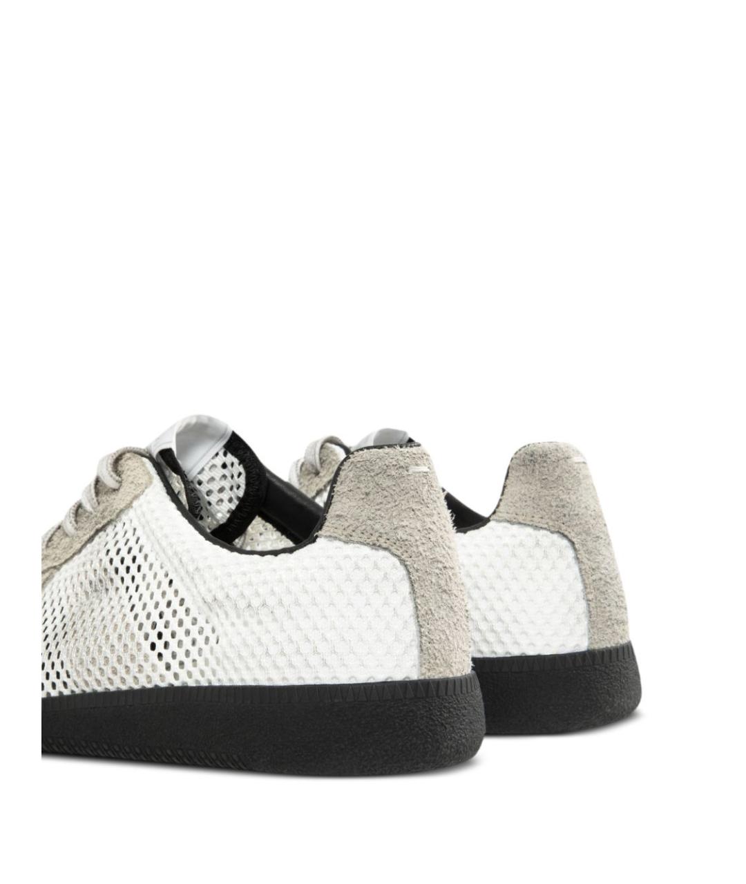 MAISON MARGIELA Белые текстильные низкие кроссовки / кеды, фото 4