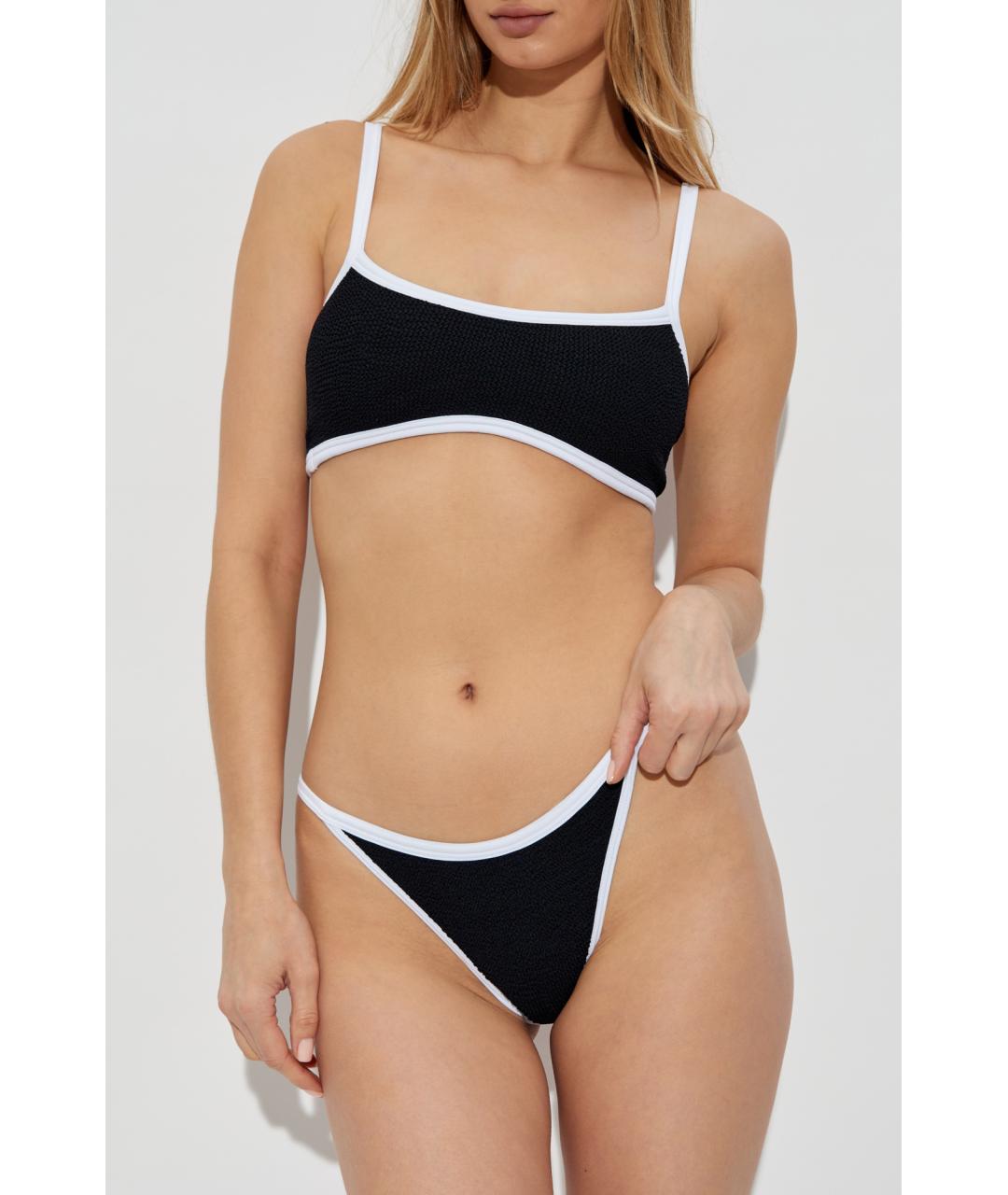 HUNZA G Черный полиамидовый купальник, фото 3