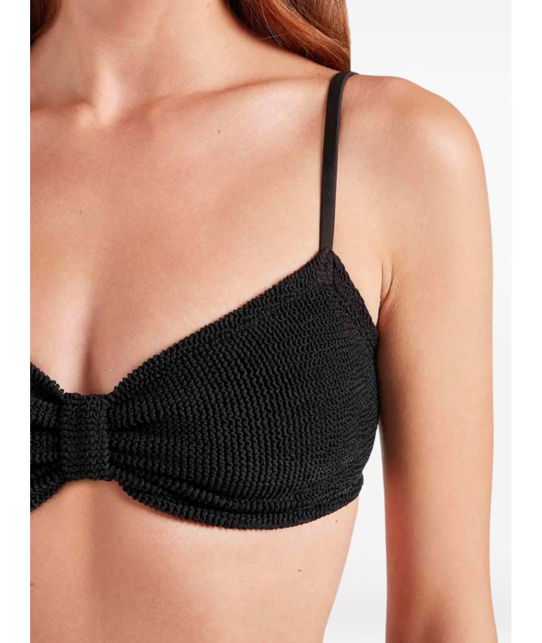 HUNZA G Черный полиамидовый купальник, фото 3