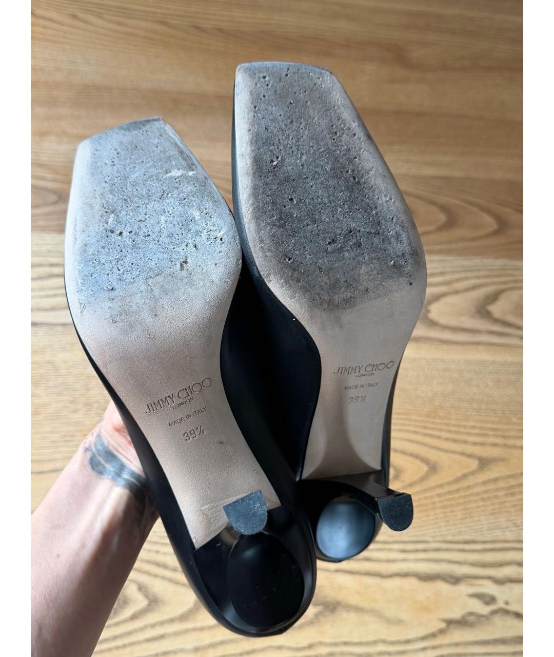 JIMMY CHOO Черные кожаные туфли, фото 6