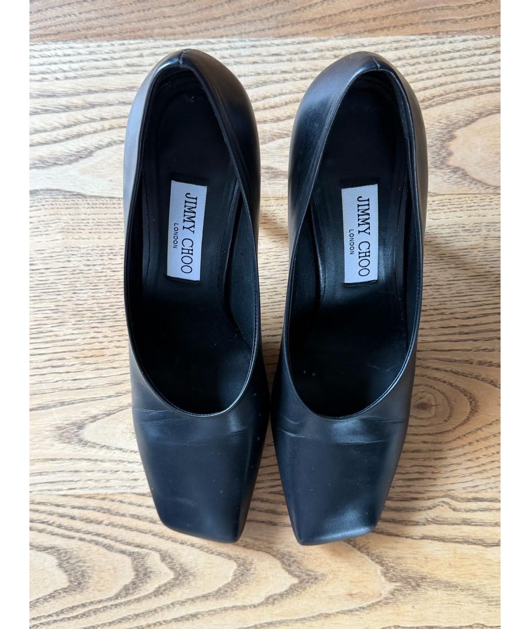 JIMMY CHOO Черные кожаные туфли, фото 5