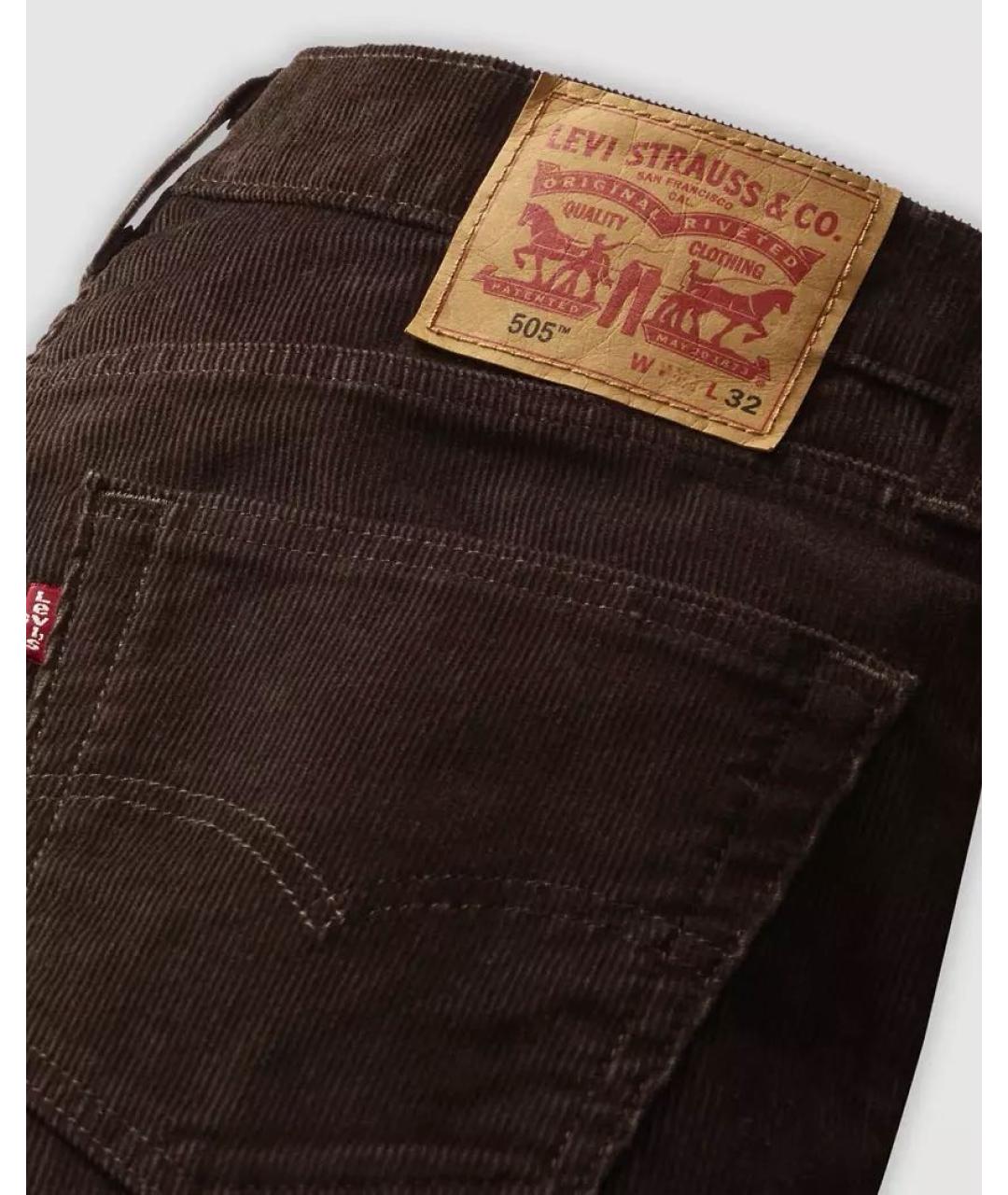 LEVI'S Коричневые хлопковые джинсы, фото 3