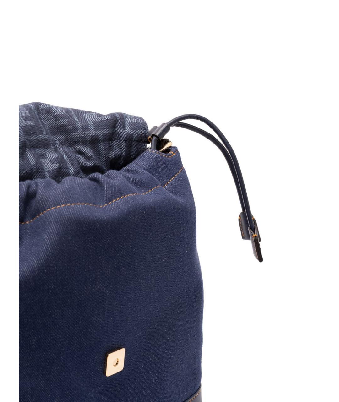 FENDI Синий тканевый рюкзак, фото 5