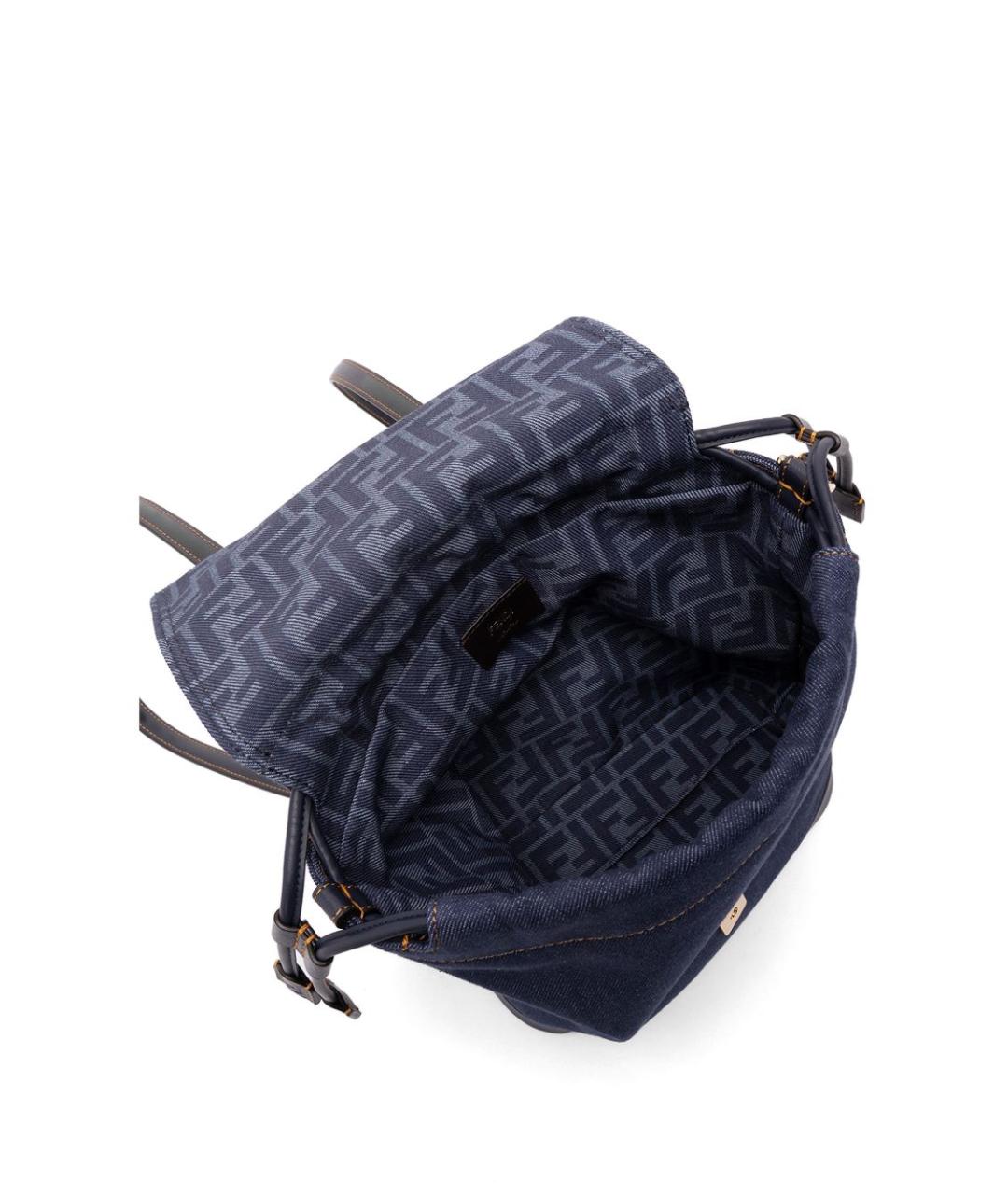 FENDI Синий тканевый рюкзак, фото 6