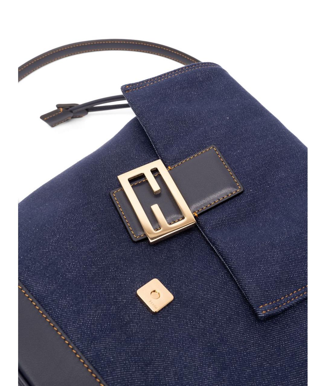 FENDI Синий тканевый рюкзак, фото 3