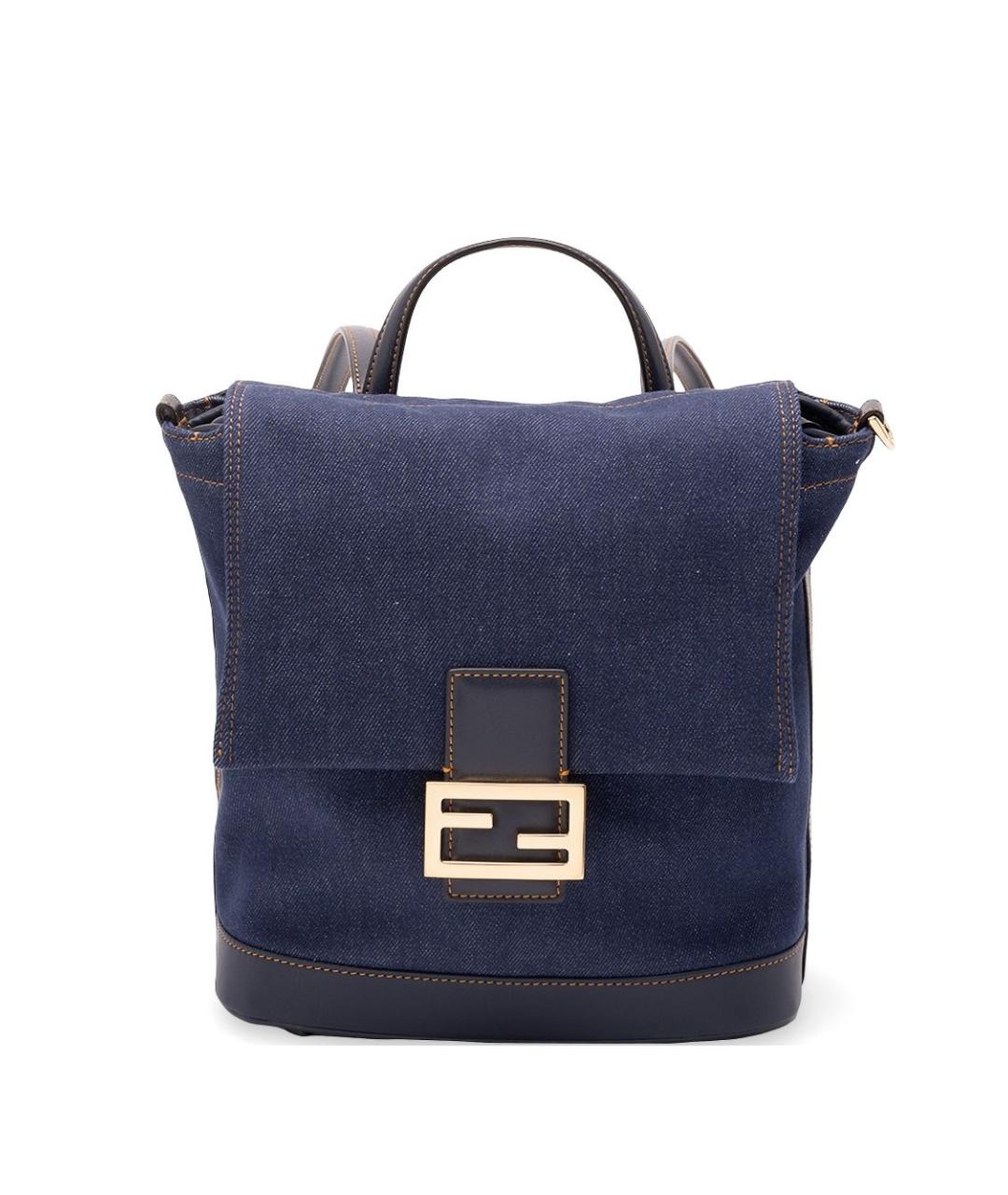 FENDI Синий тканевый рюкзак, фото 1