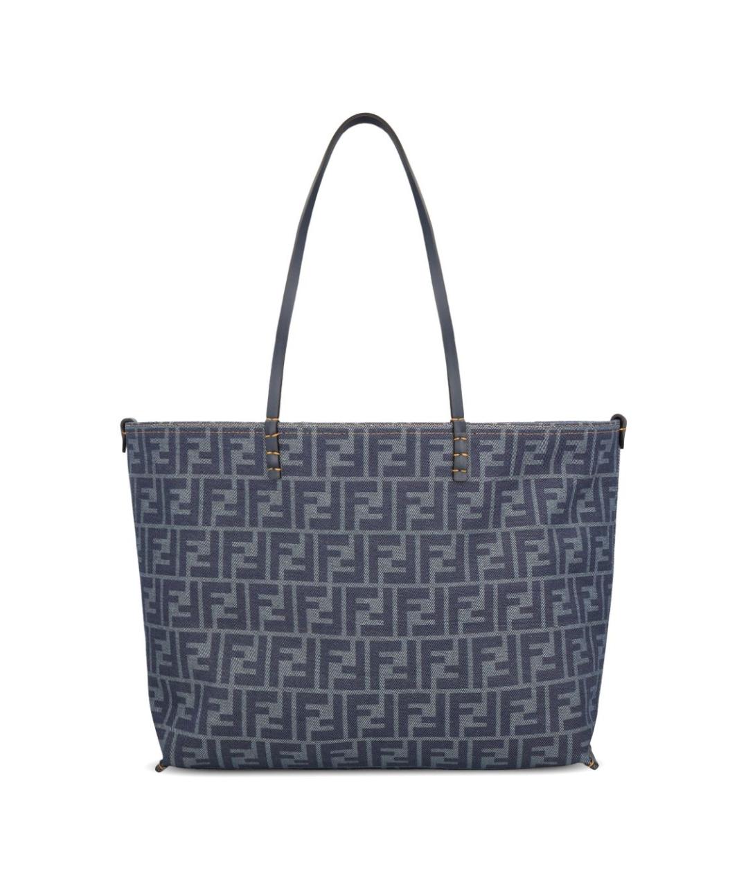 FENDI Синяя тканевая сумка тоут, фото 3