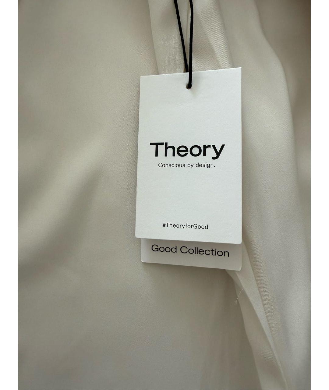 THEORY Белый ацетатный жакет/пиджак, фото 4