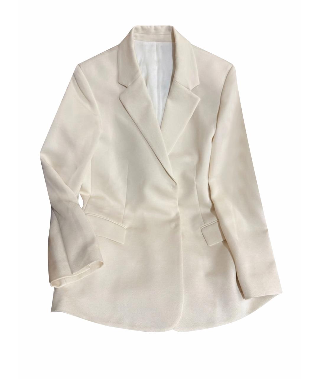THEORY Белый ацетатный жакет/пиджак, фото 1