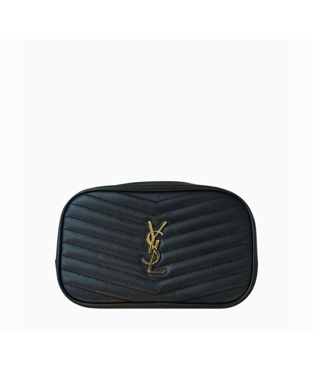 SAINT LAURENT Черная кожаная сумка через плечо, фото 6