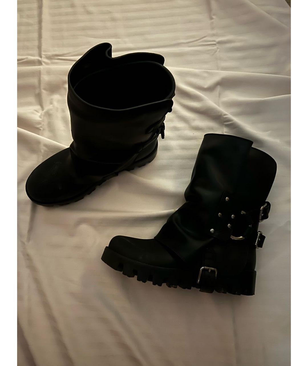 DOLCE&GABBANA Черные кожаные ботинки, фото 5