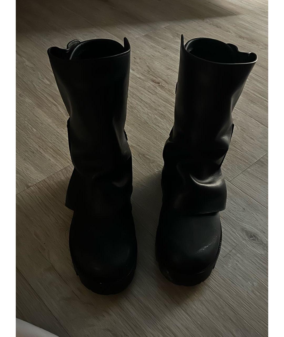 DOLCE&GABBANA Черные кожаные ботинки, фото 2