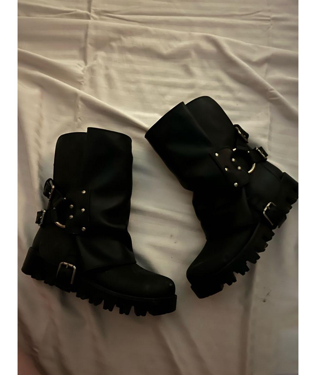 DOLCE&GABBANA Черные кожаные ботинки, фото 3