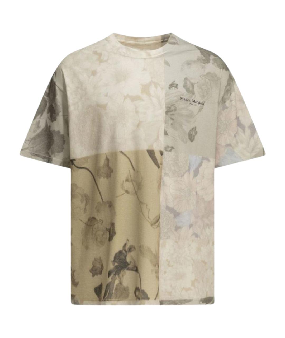 MAISON MARGIELA Бежевая хлопковая футболка, фото 1