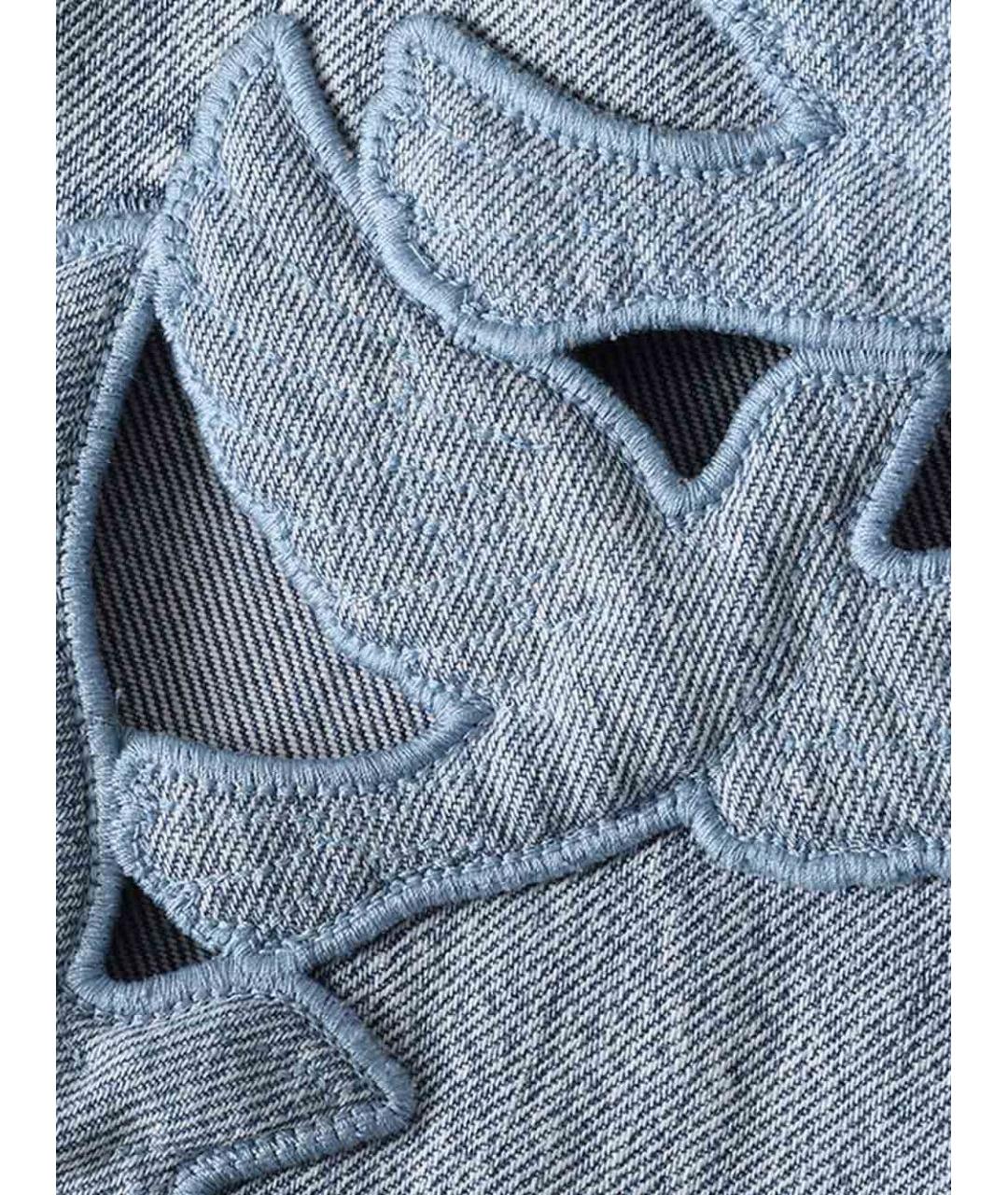 ZIMMERMANN Голубые хлопковые прямые джинсы, фото 3