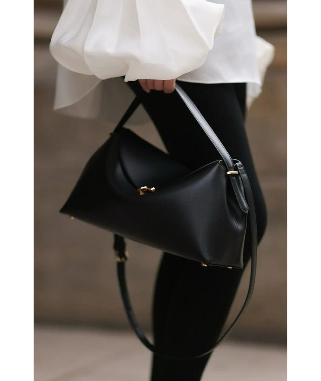 TOTEME Черная кожаная сумка с короткими ручками, фото 6