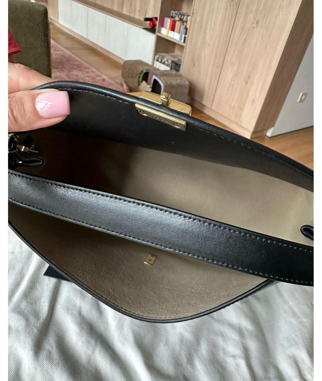 TOTEME Черная кожаная сумка с короткими ручками, фото 4