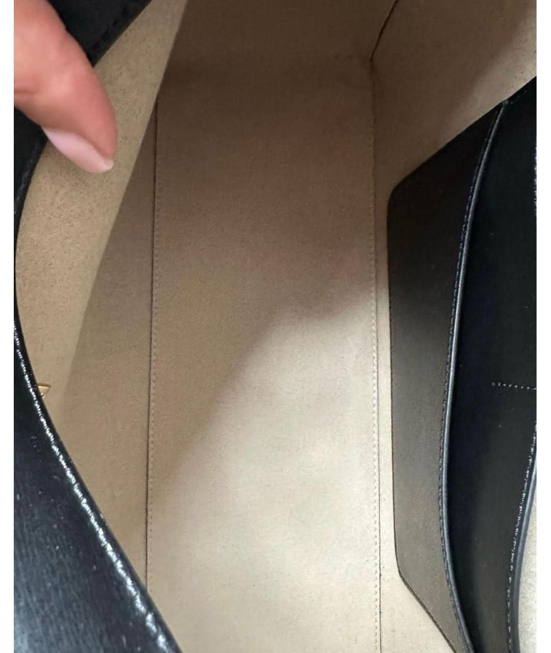 TOTEME Черная кожаная сумка с короткими ручками, фото 5