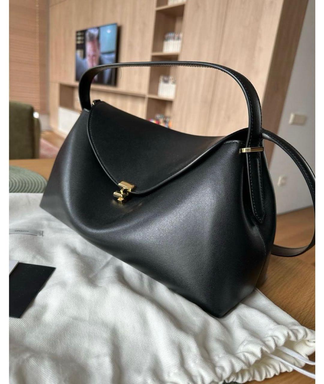 TOTEME Черная кожаная сумка с короткими ручками, фото 2