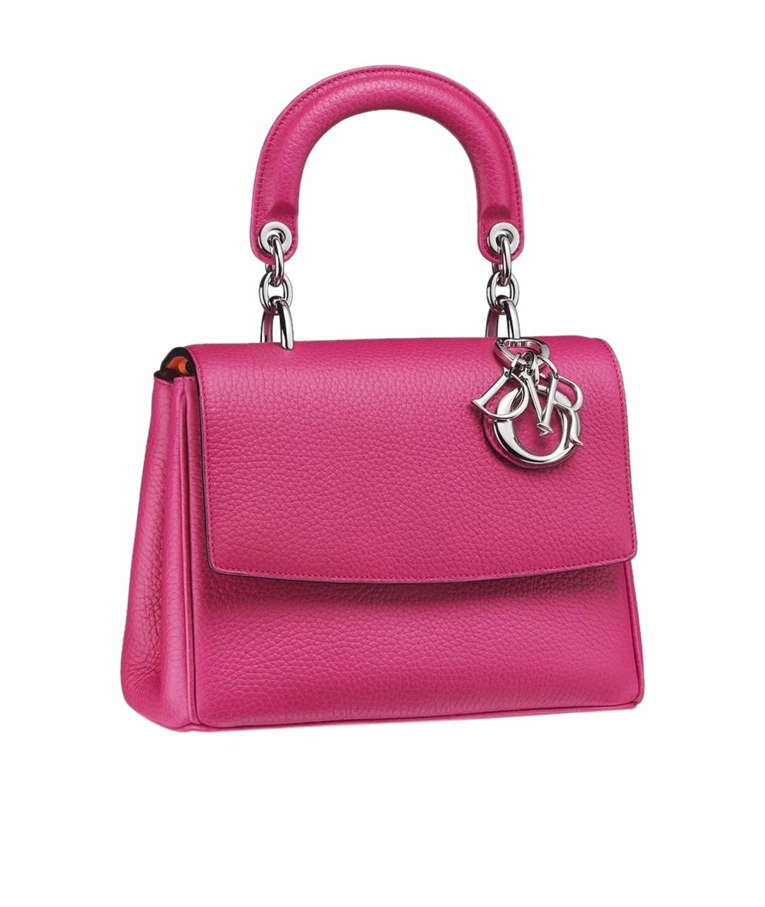 CHRISTIAN DIOR Фуксия кожаная сумка с короткими ручками, фото 1