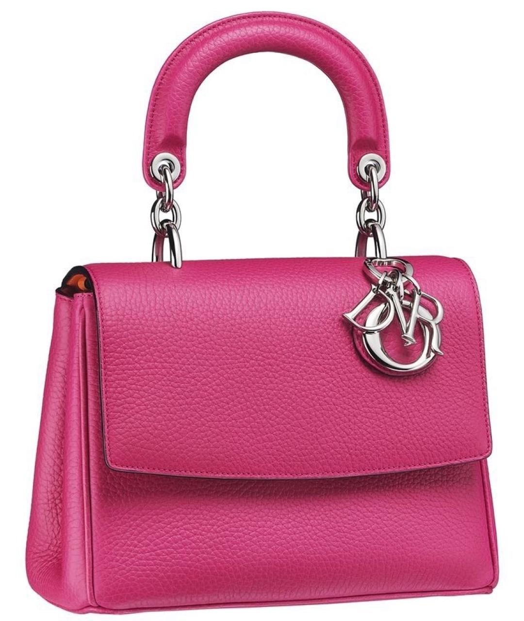 CHRISTIAN DIOR Фуксия кожаная сумка с короткими ручками, фото 10