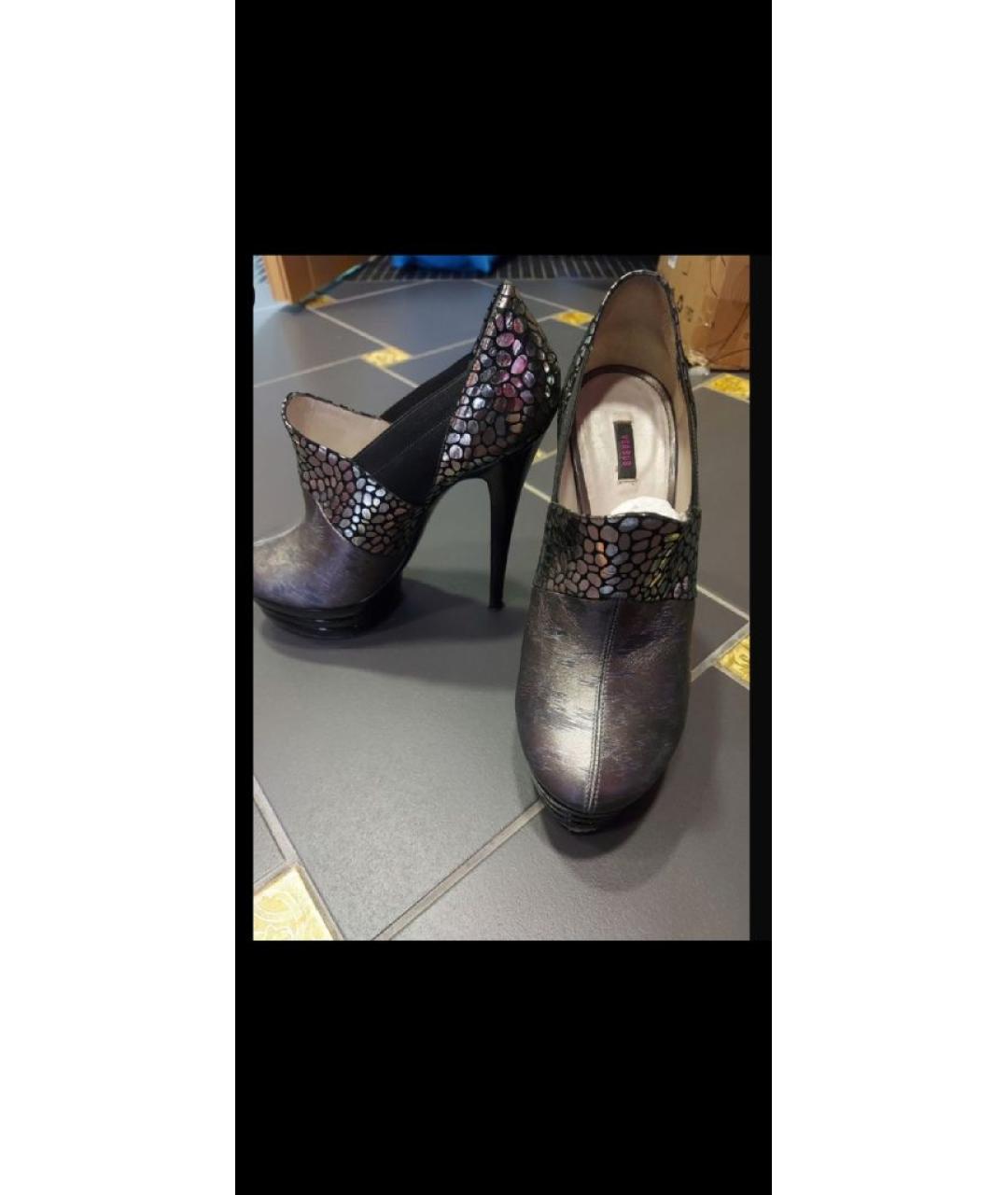 VERSUS VERSACE Серебряные кожаные туфли, фото 3