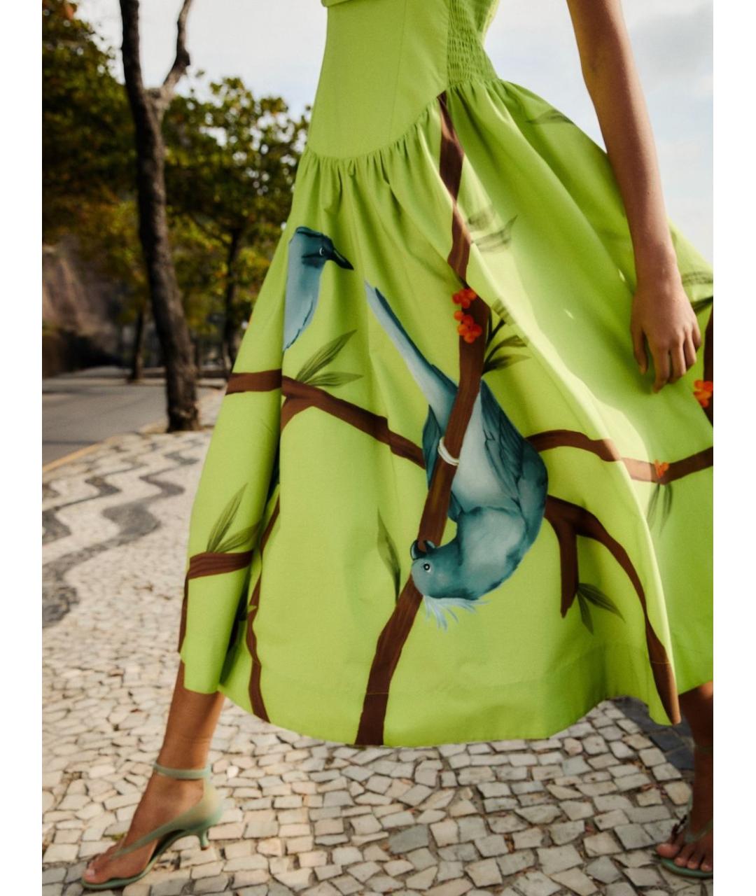 FARM RIO Зеленый сарафан, фото 5