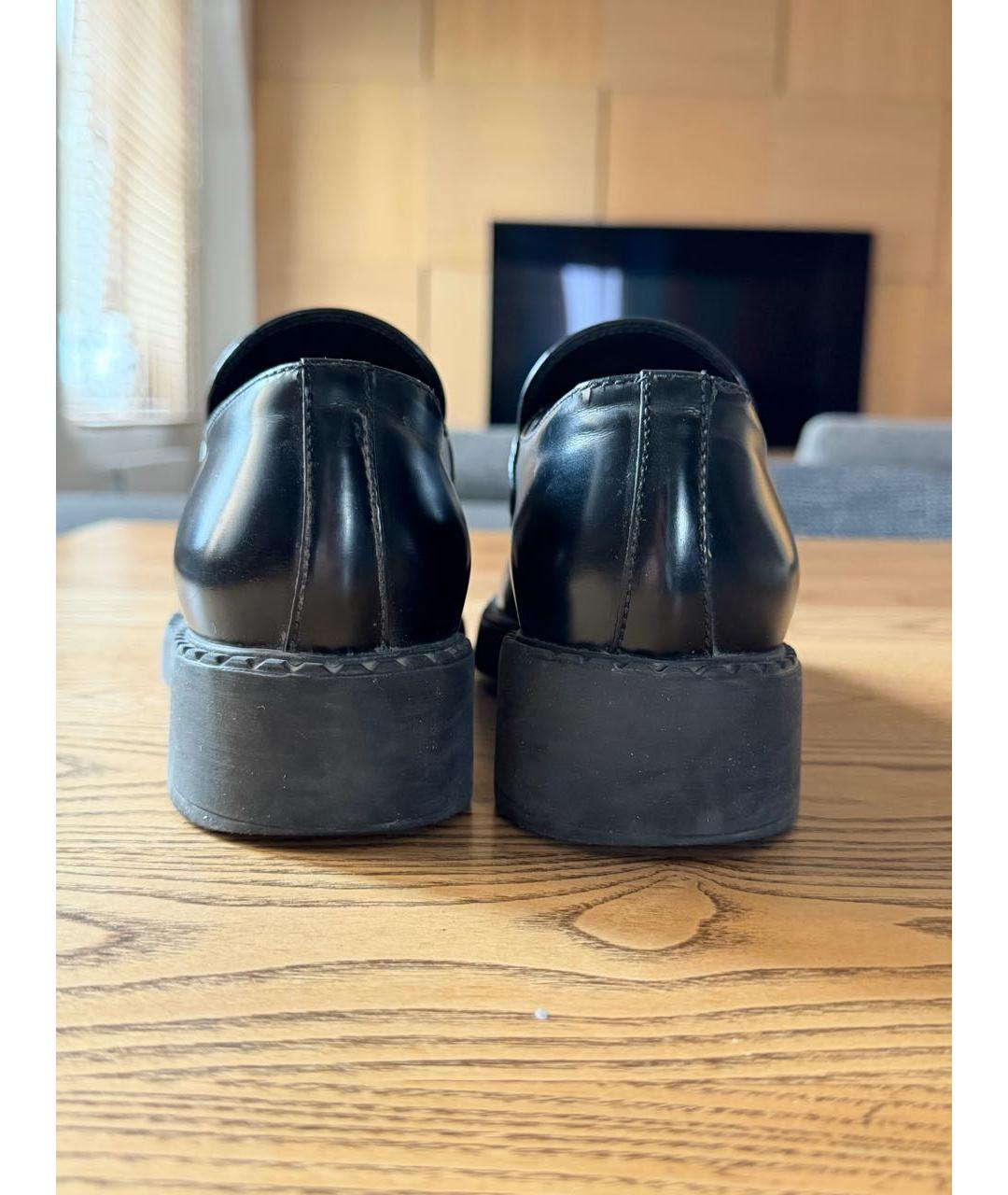 PRADA Черные кожаные лоферы, фото 3