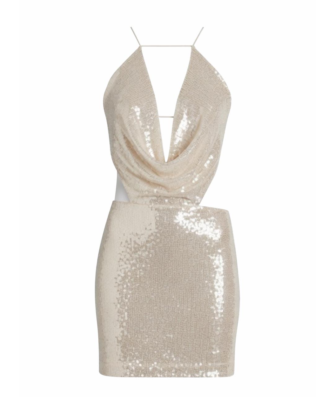 AMAZUIN Бежевое полиэстеровое коктейльное платье, фото 1