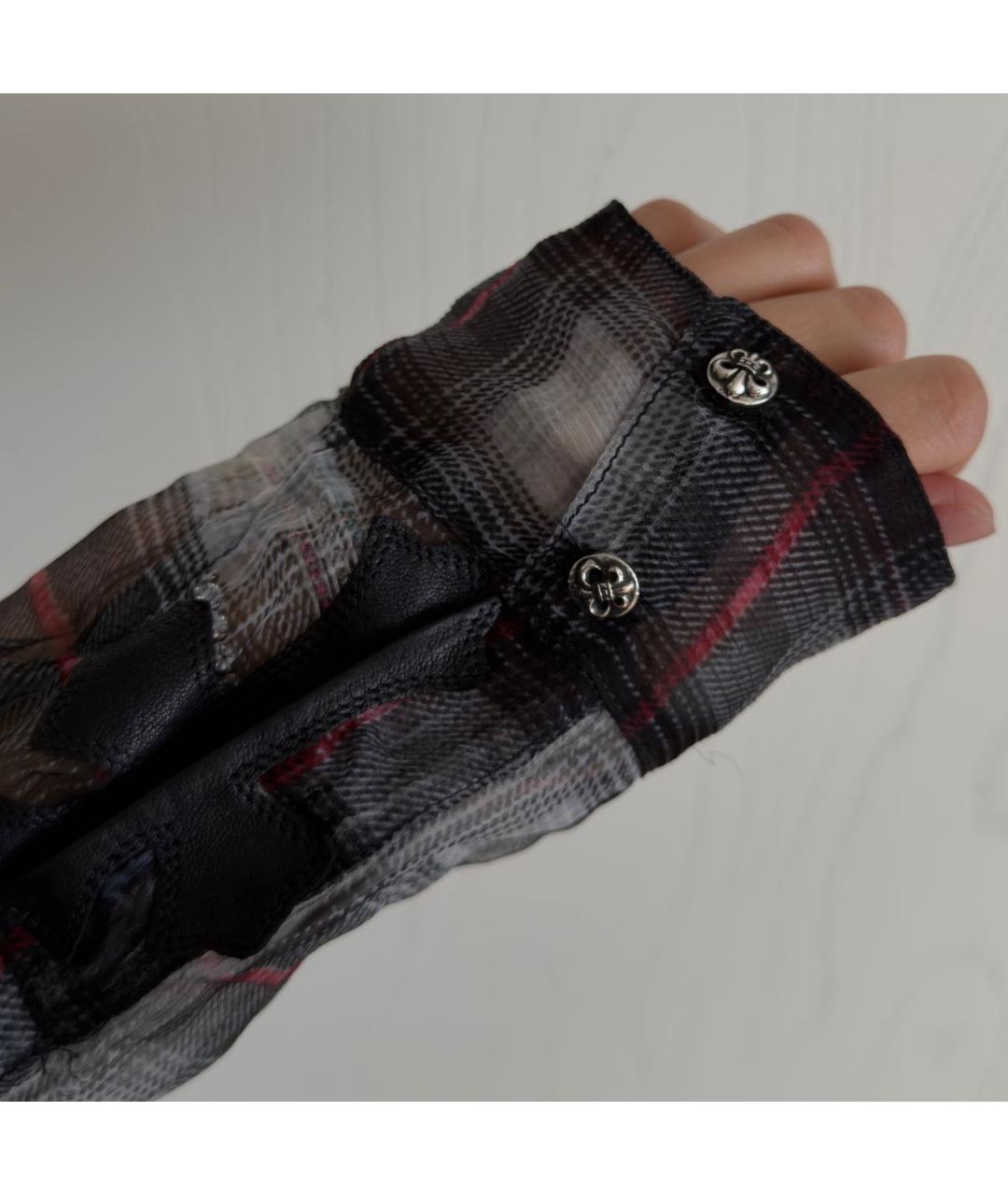 CHROME HEARTS Антрацитовая шелковая рубашка, фото 5